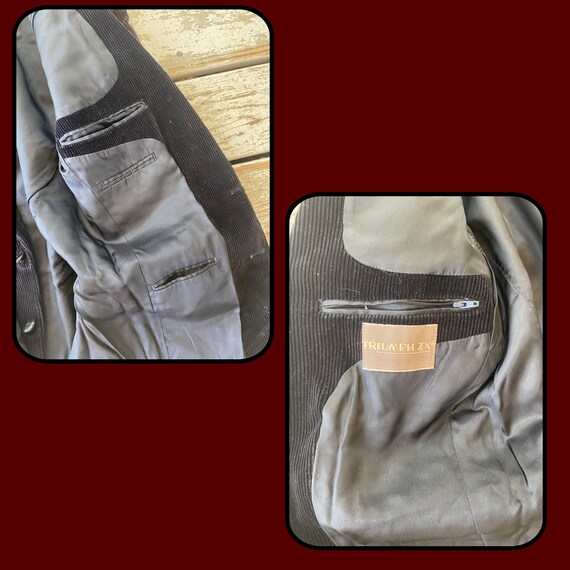 Men's Black Corduroy Sport Coat/Blazer by Triumph ZX … Gem