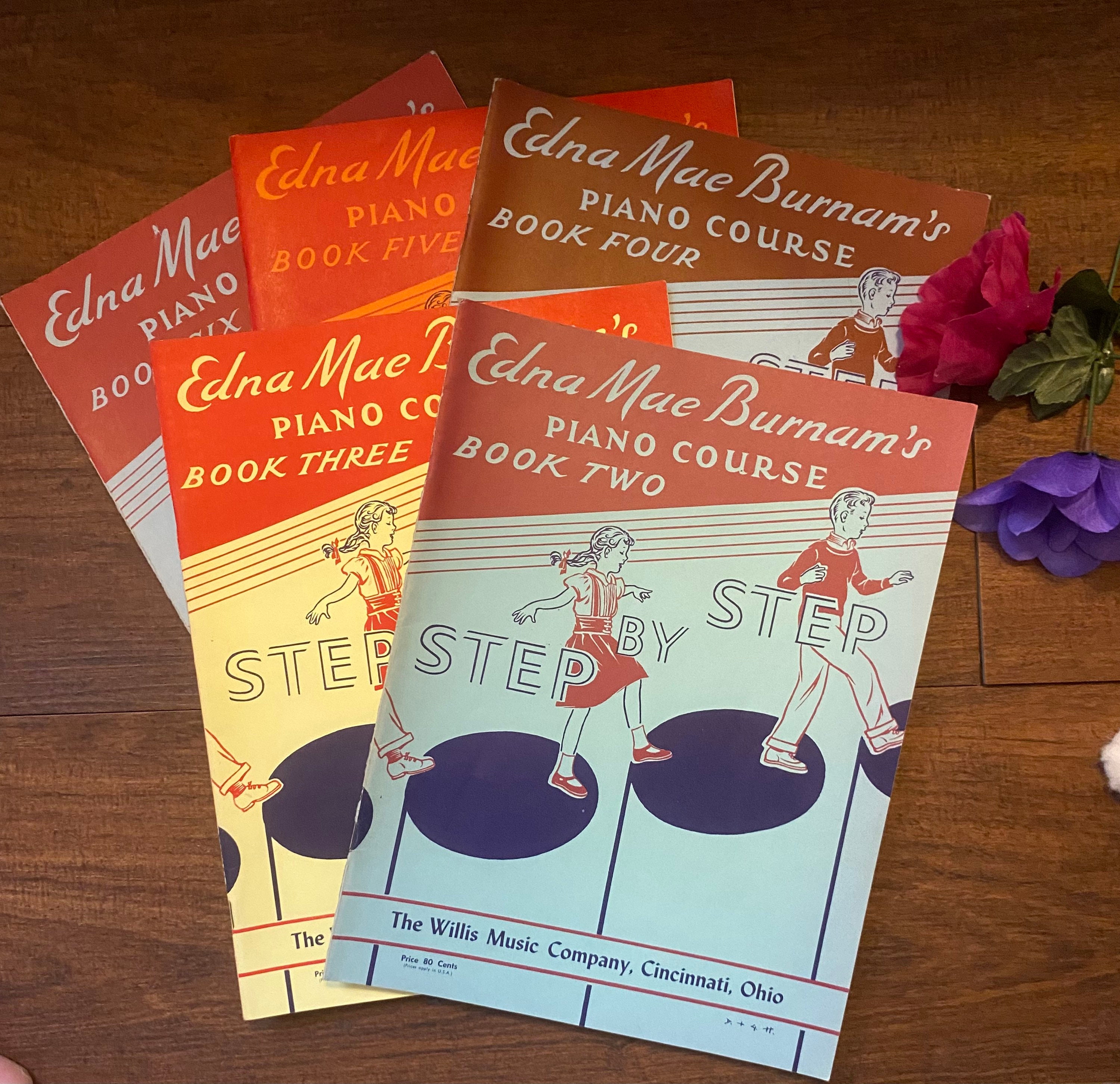STEP BY STEP Piano Course Book by Edna Mae Burnam Book 2 Book 3