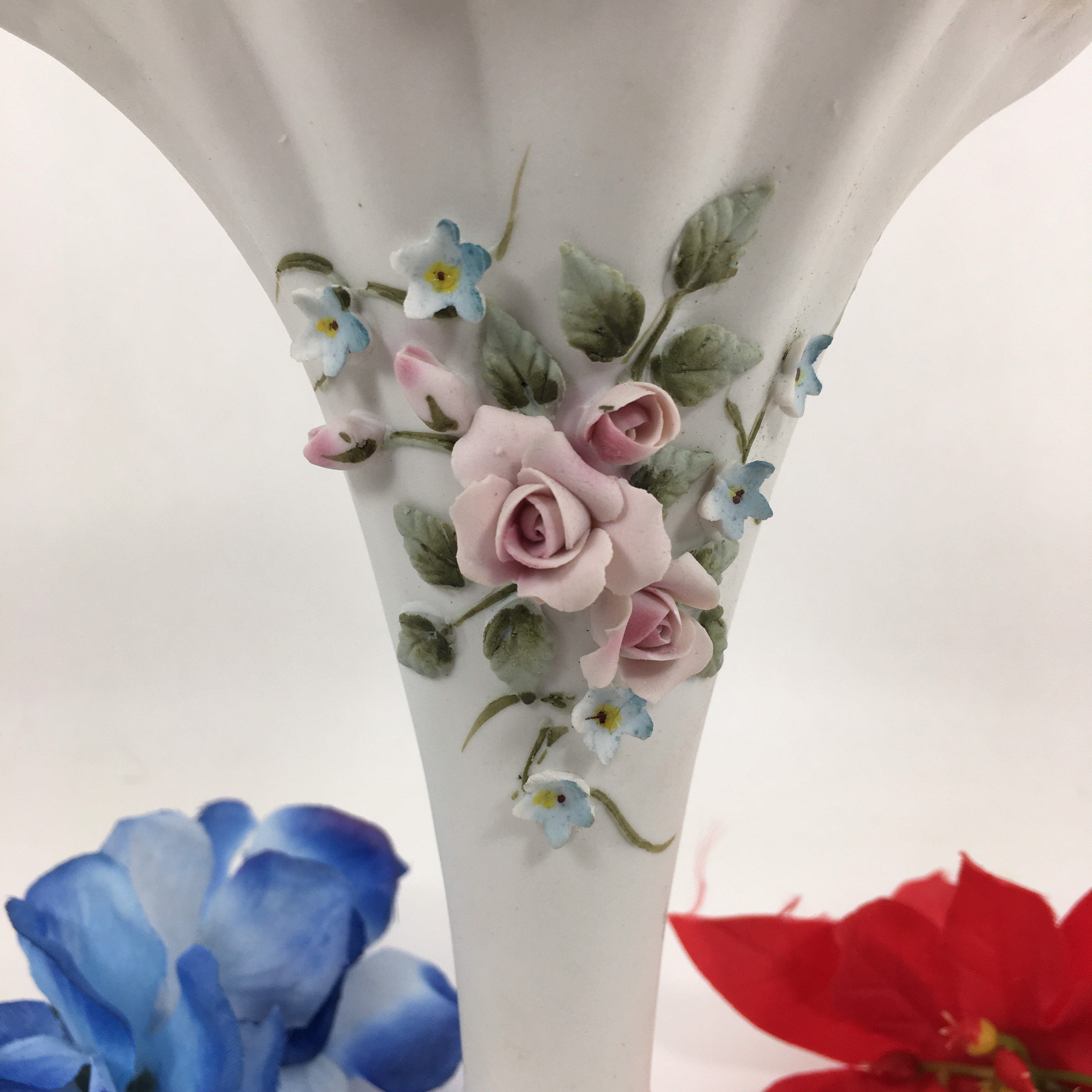 Lefton Pink Rose Trumpet Vase Vintage Home Decor - Etsy