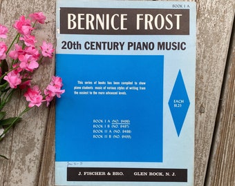 Vintage Beginner Piano Boek door Bernice Frost - 20th Century Piano Music Book 1A - oude pianomuziek lesboeken voor pianostudenten