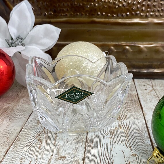 Shannon Crystal Square Candy Bowl Candle Holder Dish - Godinger
