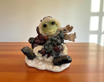 Boyds Bears Frog Figurine: Hoppy Christmas, S.C. Ribbit (1998)