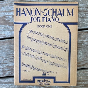 HANON-SCHAUM For PIANO Book One vintage old music