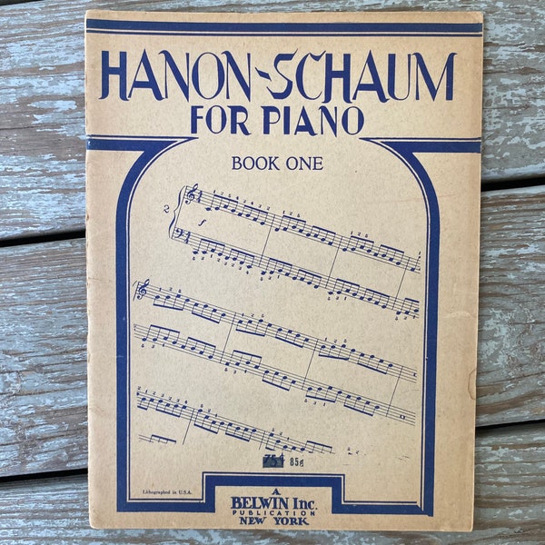 HANON-SCHAUM Voor PIANO Book One vintage oude muziek