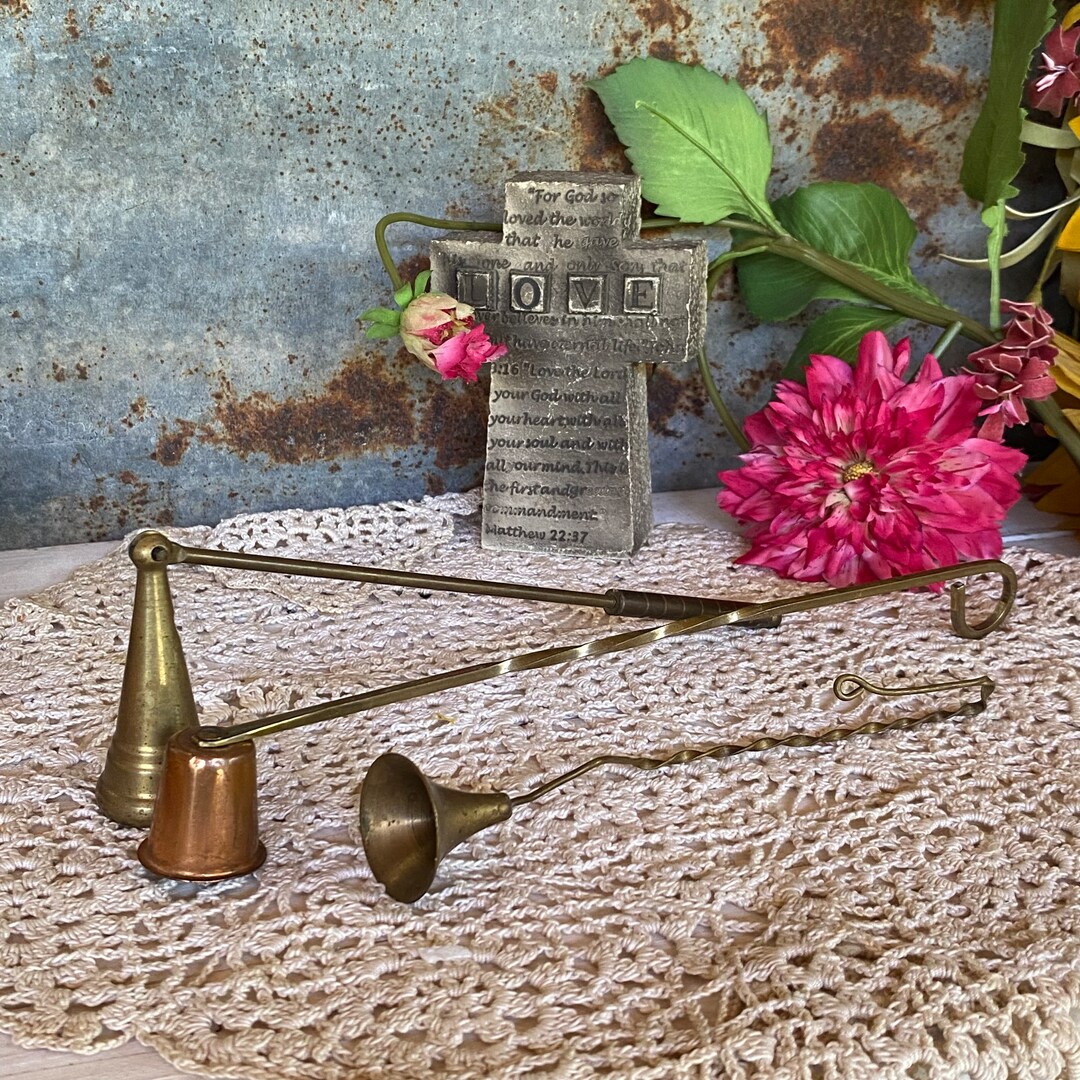 Vintage Brass Candle Snuffer Candle Extinguisher Brass Etsy