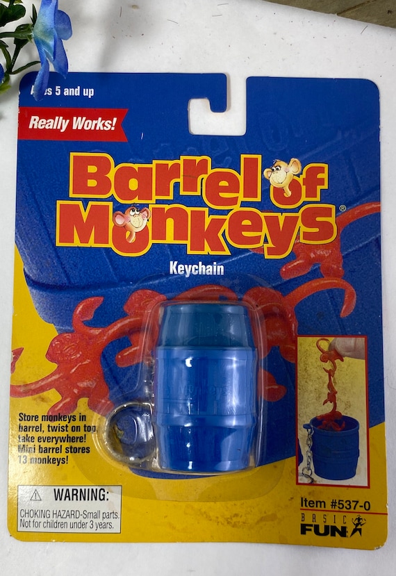 バレル オブ モンキーズ ゲーム キーチェーン、ヴィンテージ、新品
