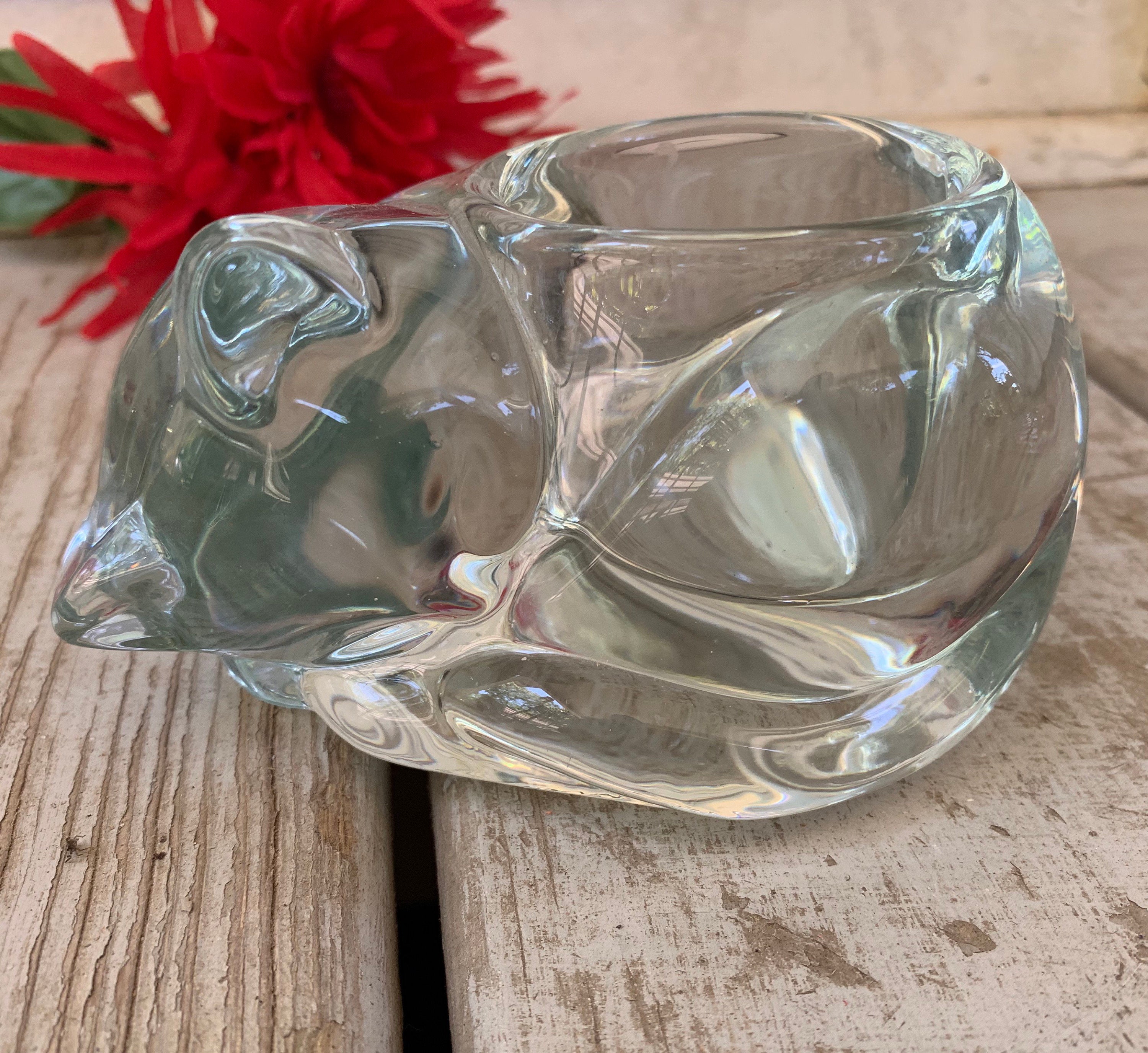 Koyal Wholesale Bougeoir vintage en verre (lot de 6), 3 x 2,75