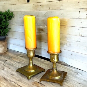 Vintage Brass Candlestick Holder Set, Brass Trophy Cup Style Candle Holder, Taper Candle Holders