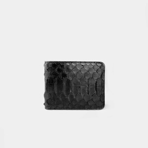 Exotic Leather Wallet, Black Python Wallet, Python Leather Wallet for Men, Luxury Wallet, Gift for Men, Wallet with Initials, Bifold Wallet