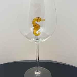 The 3D Stemmed Sea Horse Wine Glass™ Crystal - Featured On Delish.com, HouseBeautiful.com & People Magazine/People.com