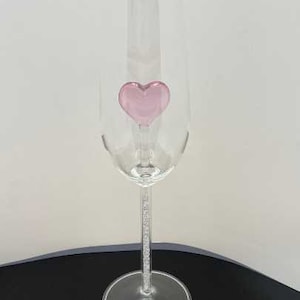 The Heart Champagne Flute™ Embellished with Swarovski Crystals in the Stem - Featured On Delish.com