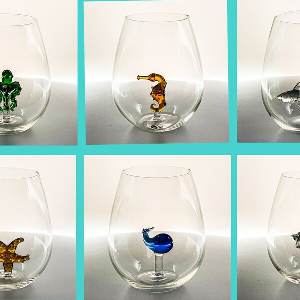 thumbnail image 2 of Handmade 3D Shark Stemless Wine Glass – Original Crystal Glass, 650 ML 2 of 2
