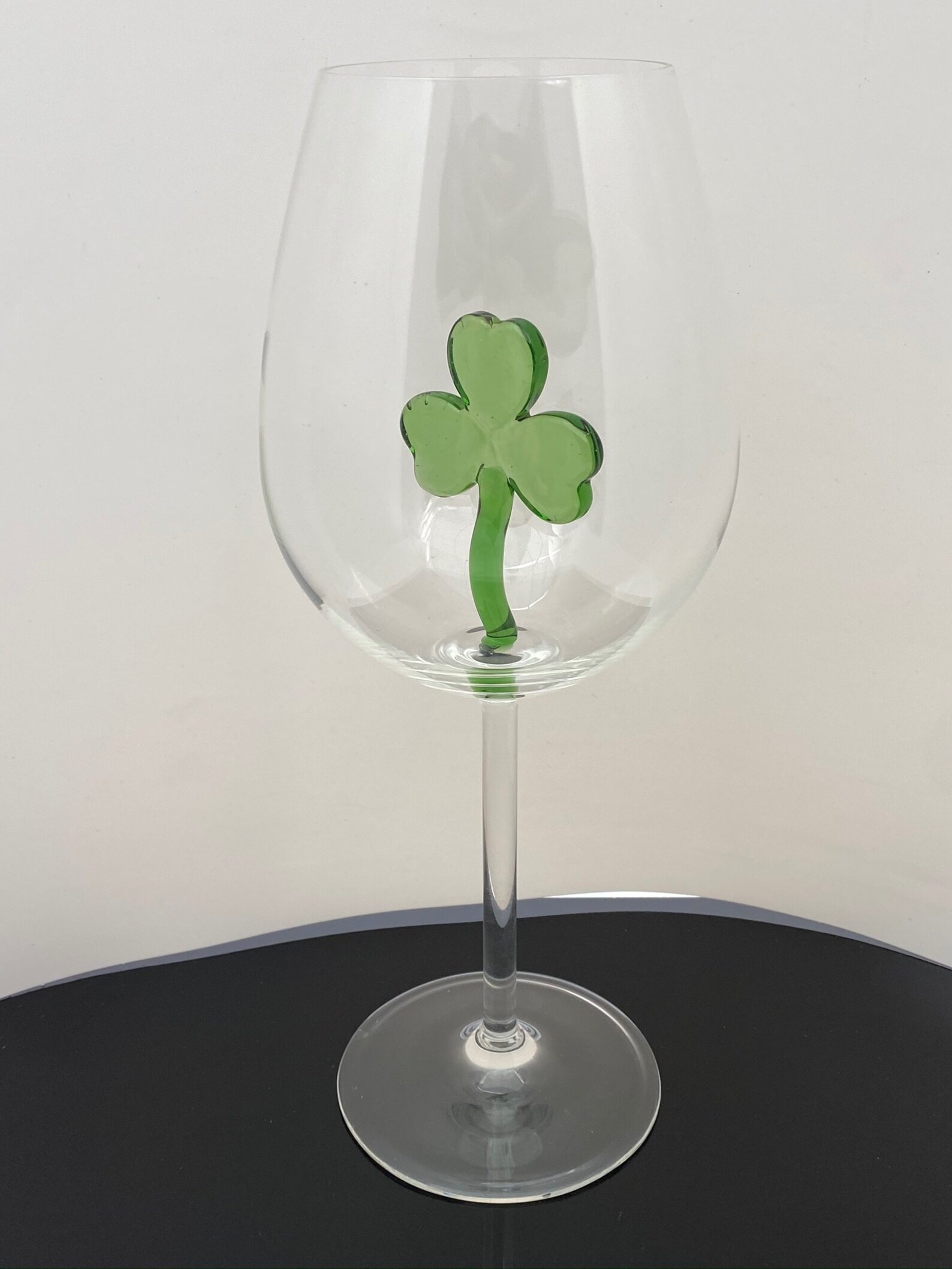 The Stemmed Shamrock Wine Glass™ Featured on Etsy