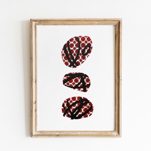 Wall Decor Printed Linocut Hand made Art Print Limited Edition Home Decor Original Abstract Stones