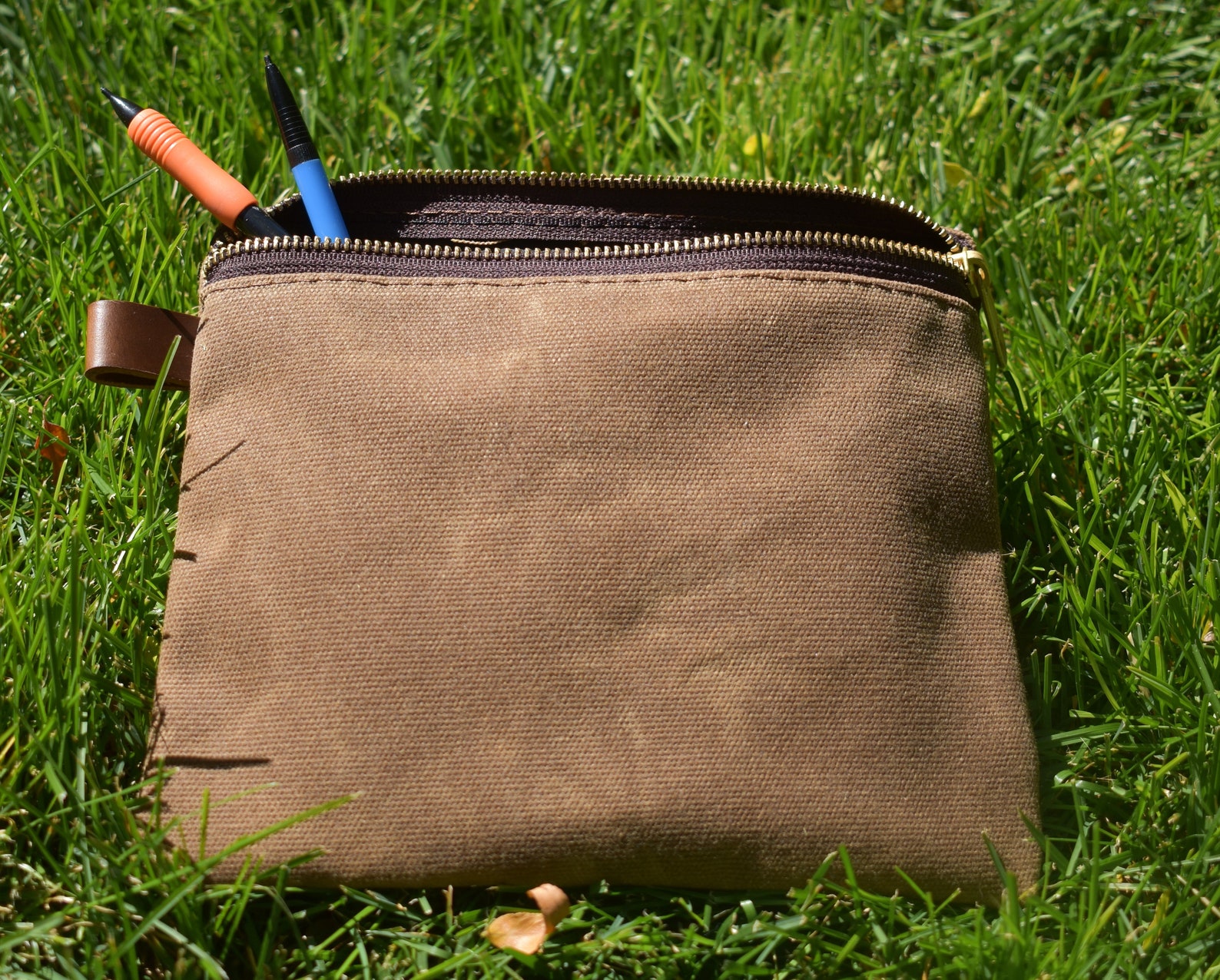 Waxed Canvas Pouch Etsy
