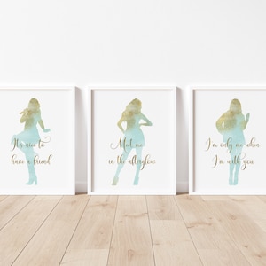 Swift Lyrics Wall Art Prints: Princess Nursery Decor (Digital Download)