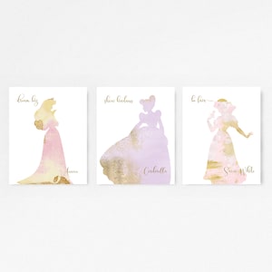Prinses, Prinses kunst aan de muur, Prinses Kinderkamer, Baby douche, Prinses kamer decor, Kleine meisjes kamer, Prinses decor, Prinses baby douche