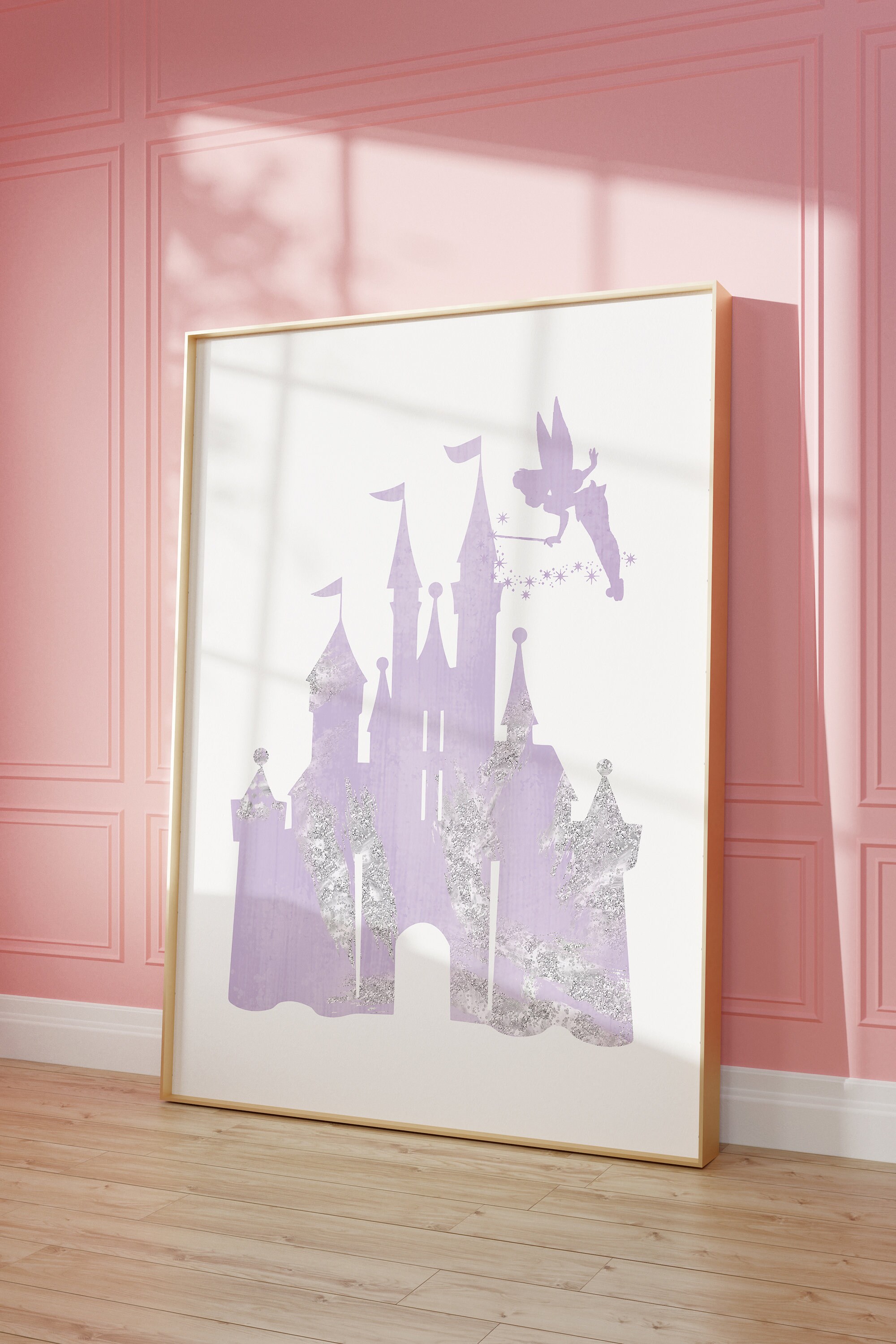 Princess Castle Wall Art Purple Princess Nursery Wall Etsy