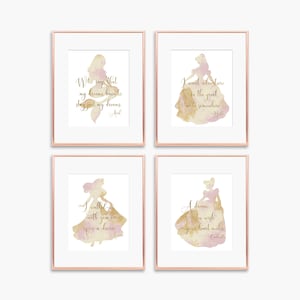 Princess wall art | Princess gallery wall | Wall art | Princess Nursery | Wall Decor | Digital prints | Art prints | Printable wall art