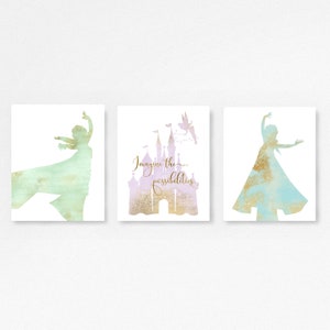 Prinses, Prinses kunst aan de muur, Prinses Kinderkamer, Baby douche, Prinses kamer decor, Kleine meisjes kamer, Prinses decor, Prinses Kasteel, Cadeau
