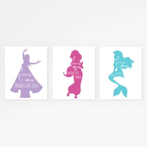 Princess, Princess wall art, Princess Nursery, Baby shower, Princess room, Little girls room, Princess décor, Princess washroom, bathroom