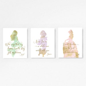Princess, Princess wall art, Princess Nursery, Baby shower, Princess room decor, Little girls room, Princess décor, Princess baby shower