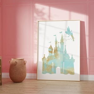Princess Castle | Wall art | Princess Nursery | Wall Decor | Digital prints | Art prints | Digital download | Printable wall art | Blue art