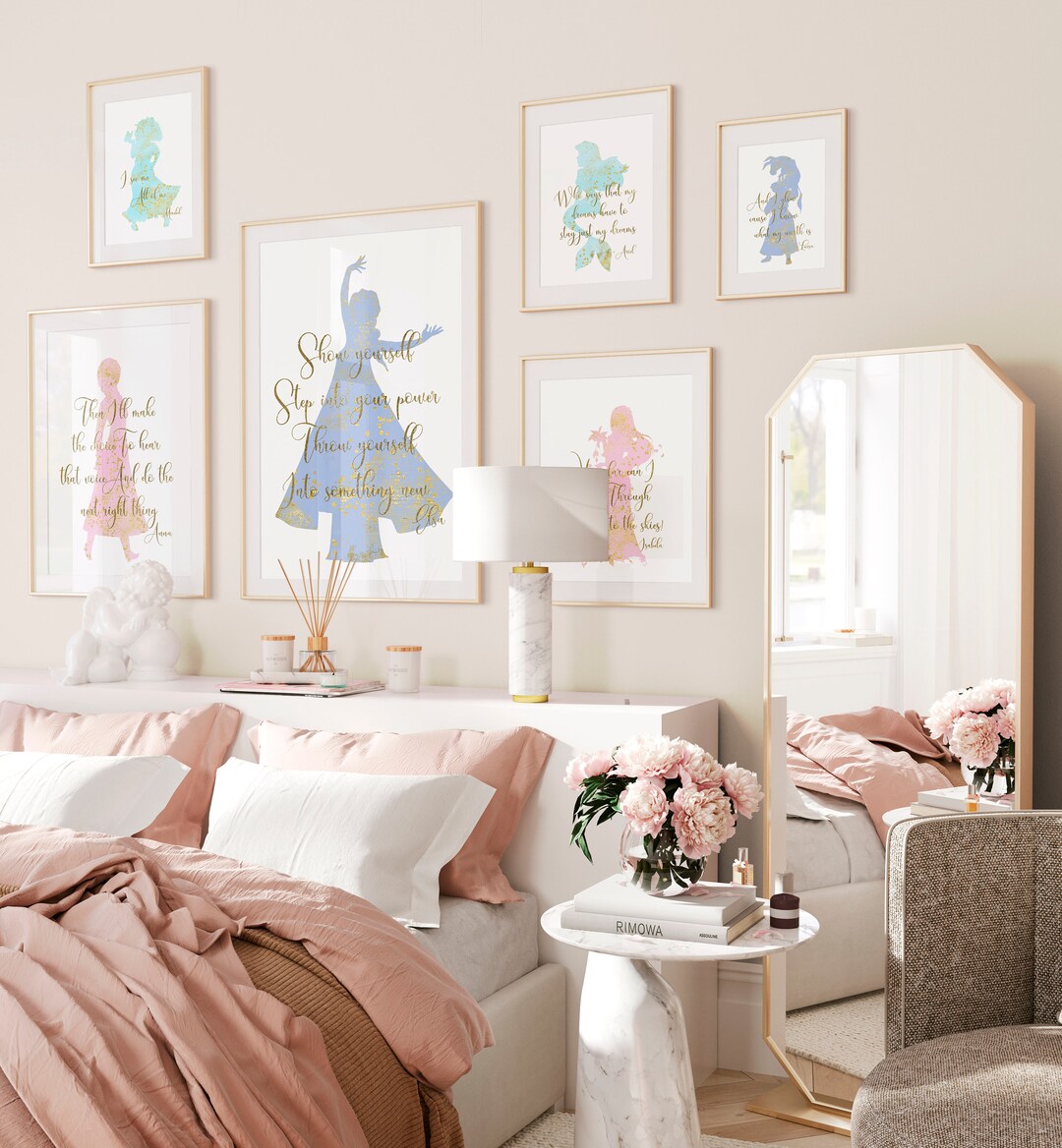 Princess Nursery Art Prints | Watercolor Wall Decor (digital Download ...