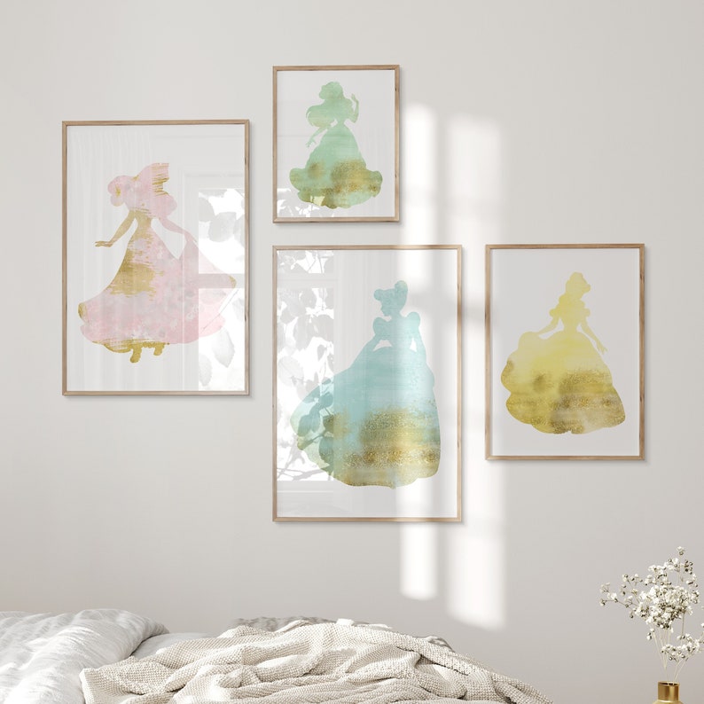 Princess Wall Art Princess Gallery Wall Wall Art Etsy