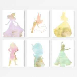 Prinses, Prinses kunst aan de muur, Prinses Kinderkamer, Baby douche, Prinses kamer decor, Kleine meisjes kamer, Prinses decor, Prinses baby douche