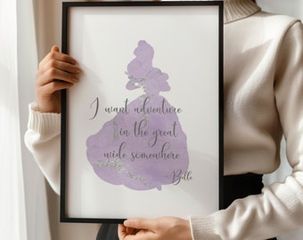 Princess Nursery Art: Pink Gallery Wall Decor (Digital Print)
