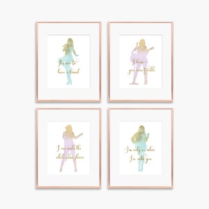 Swift Lyrics Wall Art Prints: Music Nursery Decor (Digital Download)