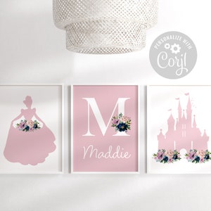 Princess wall art | Wall art | Editable Princess Nursery | Digital prints | Art prints | Digital download | Printable wall art | Corjl edit