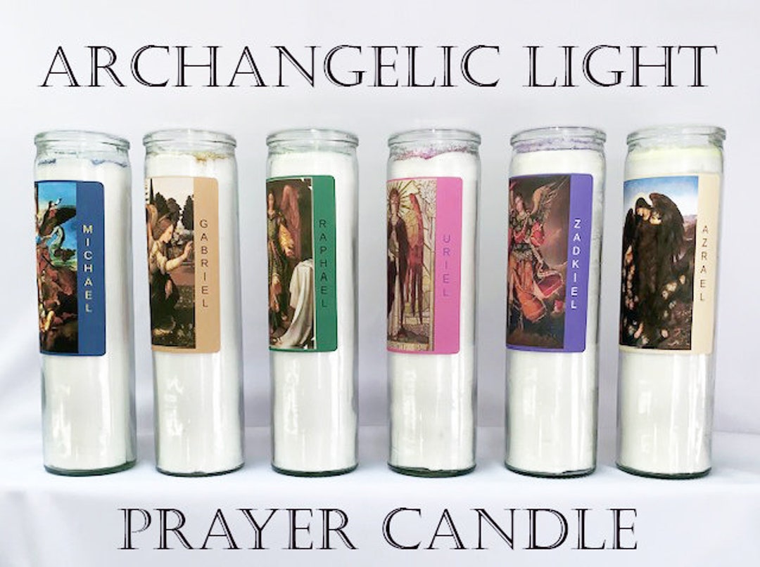 Archangel Uriel Candles Archangel Zadquiel Purple Gel Candle