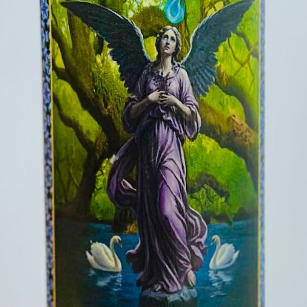 Archangel Sachiel Dressed 7-Day Prayer Candle | Abundance, Prosperity & Spiritual Awakening