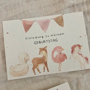 Geburtstagseinladung Mädchen Set Einladungskarten Kindergeburtstag