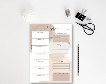 Planer Zum Ausdrucken Etsy