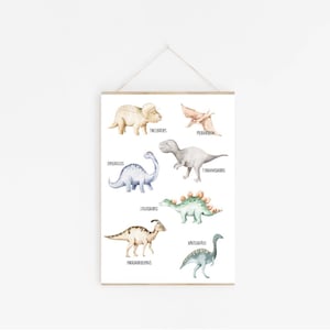 Poster Dinosaur I Dino Poster I Nursery Poster I Poster Boys I Poster Animals I Gift Boy