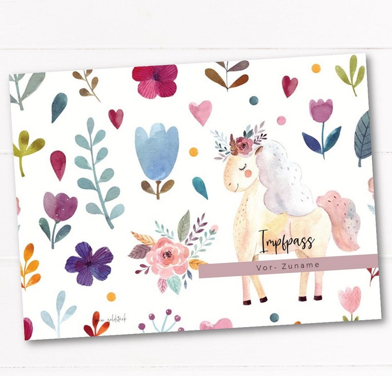 Enveloppe de passeport de vaccination « Licorne » image 2