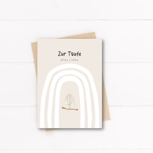 Glückwunschkarte Taufe / Karte Taufe / Postkarte Taufe