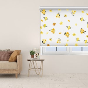 Yellow Floral – Printed Roller Blind