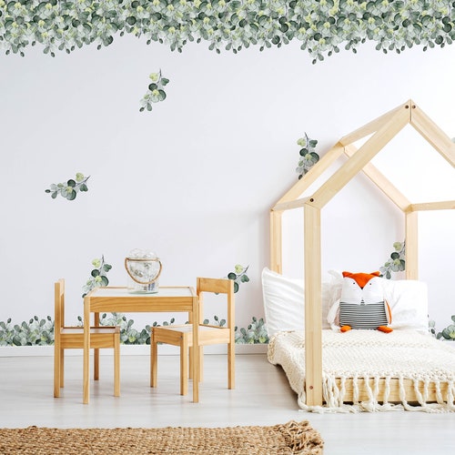 Green Leaf Jungle Wall Decals Etsy