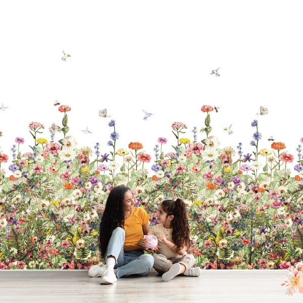 Wildflower Wall Decals Etsy