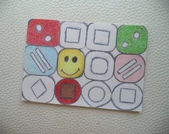 Allsorts and Nonsense ~ 3.5 X 5 inch Art