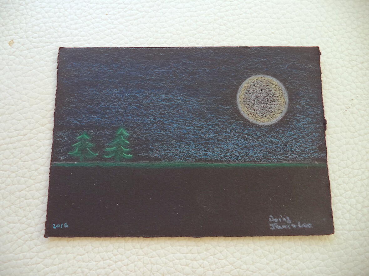 Sylvan Nocturne ~ 3.5X5 inch Drawing