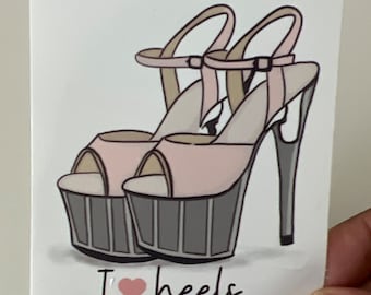 High Heel Sticker | Waterproof Shoe Decal, Journal Accessory