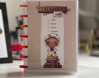 Book Lovers Journal  || Small Journals || Stationery || Reading|| Bookworm Theme || Disc bound Journals