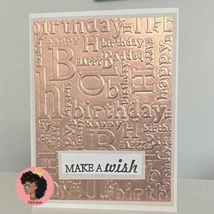 Wunsch Roségold || Geburtstag || Rosengold || Grußkarten || Rosa