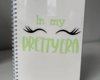 In My Pretty Era Notebook, Glitter Cover, Spiral Bound Planner, 80 Pages