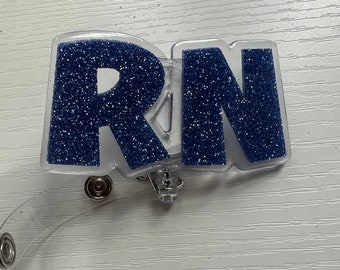 RN Badge Reel || ID Decor || Resin || Glitter || Nurses